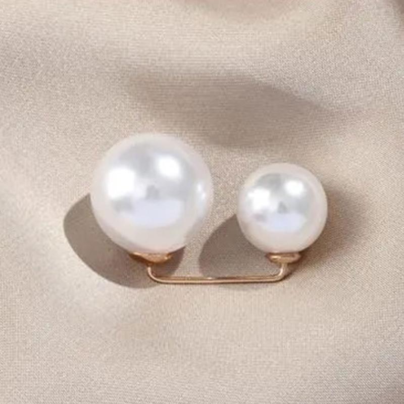 Pearl Brooch Pins For Women Safety Pins Neck Button Fashion Waist Pins For Dress Shrink Waist Circumferences
