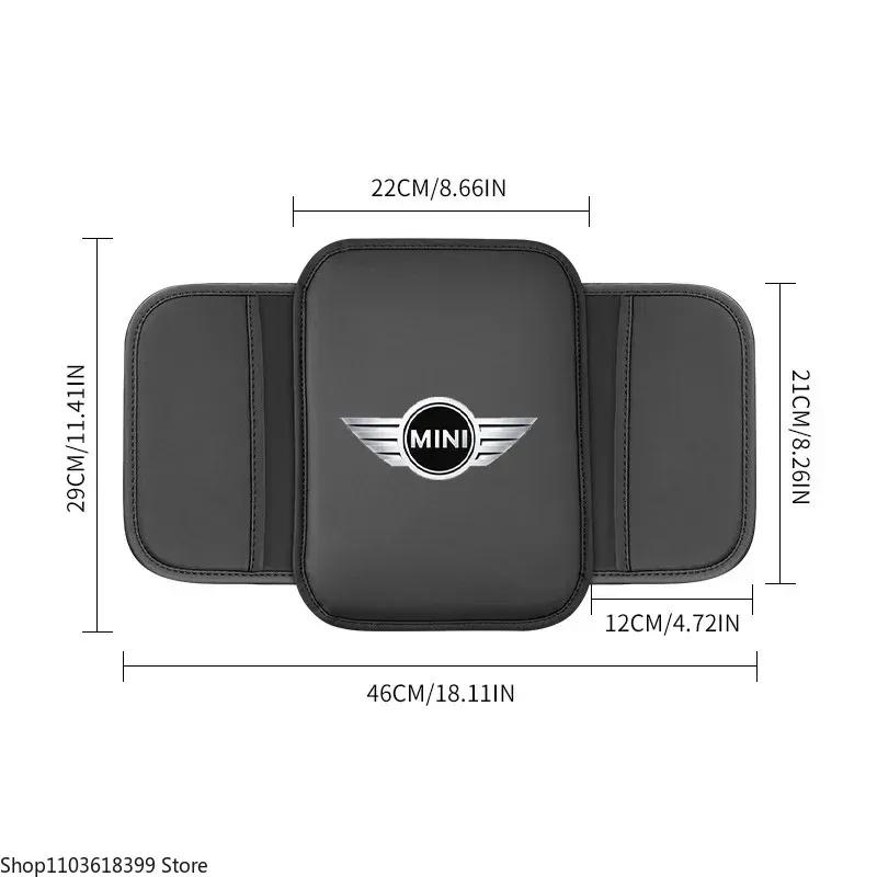 Для Mini Cooper S 2011 2012 2013 R56 R50 Кожаная Накладка на Подлокотник Автомобиля, Защитный Коврик на Центральную Консоль, Карман для Хранения, Брелок