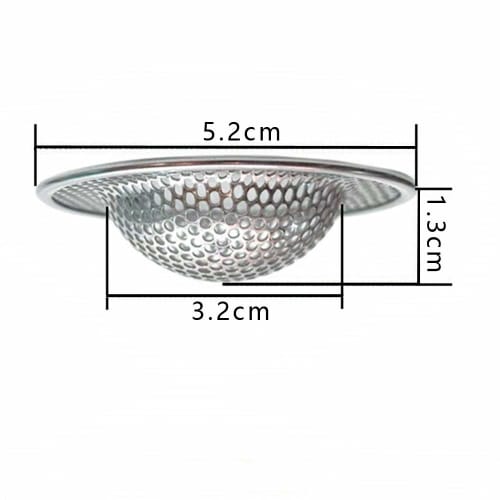Andexi Bathroom Drain Garbage Disposal, Perforated Drain, Garbage Disposal, Drain Size: 3.5-4.5cm, Stainless Steel, Drain Basket, Bathroom Sink Garbag
