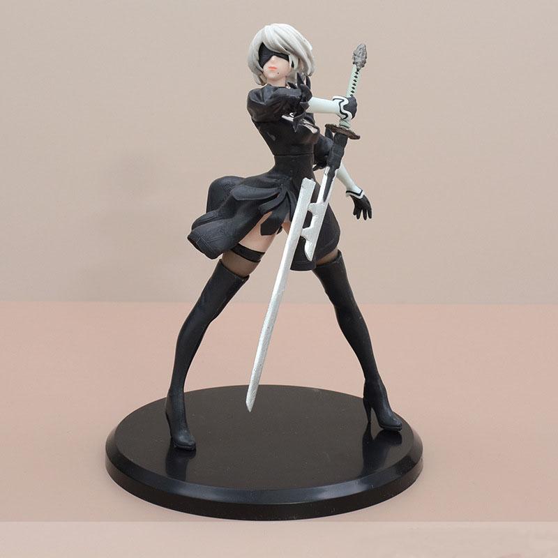 19см NieR:Automata Ver1.1a YoRHa №2 Тип B 2B ПВХ Экшн-фигурка Аниме Фигурка Модель Игрушки Коллекция Кукла Подарок