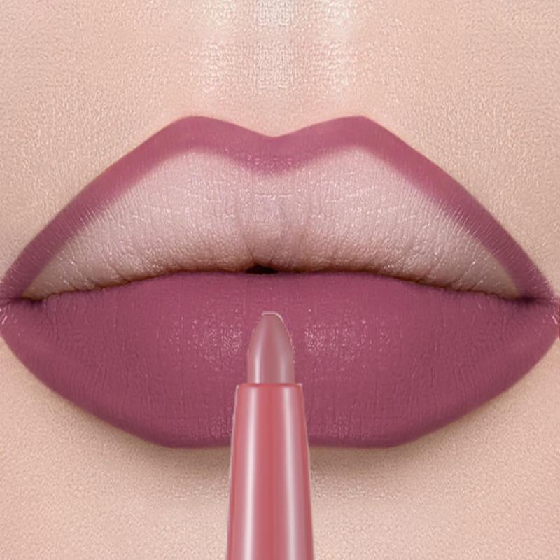 Matte Lip Liner Lipstick Pen Rotating Not Easy To Fade Rose Gold Lipliner Pencil Waterproof Non-Stick Cup Brown Lipliner Makeup