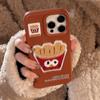 Пушистый чехол-картошка фри Подходит для моделей IPhone 15 Pro Max, Apple 16 и IPhone 17. 3D Защитный чехол для нескольких моделей iPhone.