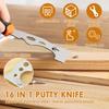 15 In 1 Multi Use Putty Knife Stainless Steel Paint Scraper Removal Construction Tool For Wallpaper Can Opener Home DIY Tool