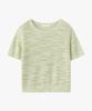 SUARE WOMEN Cotton Slub Crop Half Knit Light Green