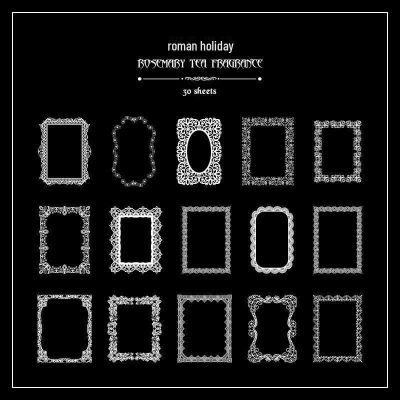 Декоративные наклейки из ПЭТ с кружевным узором для самостоятельного изготовления коллажей и справочников