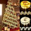 LED Ribbon Fairy Lights Christmas Tree Ornaments Lamp String Lights Lace Bow For Navidad Home New Year Christmas Decoration