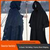 Средневековый плащ с капюшоном волшебника: Пятицветная длиннорукавная мантия для косплея