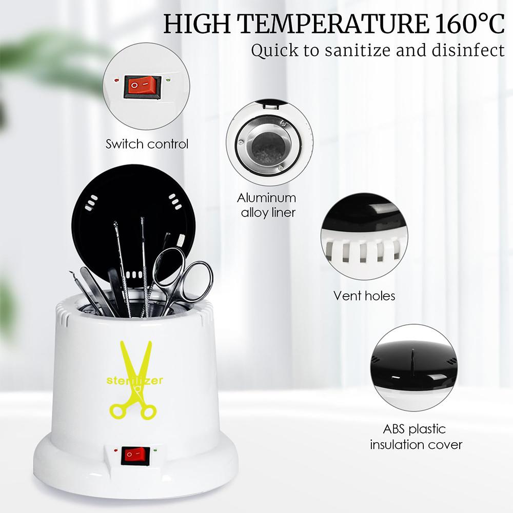 LINMANDA Nail Art Sterilizer High Temperature Sterilizer Nail Tool Cleaning Pot for Nail Art Salon Scissors Cleaning Equipment