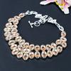 Morganite Gemstone Handmade 925 Sterling Silver Jewelry Necklace 18" KG-413