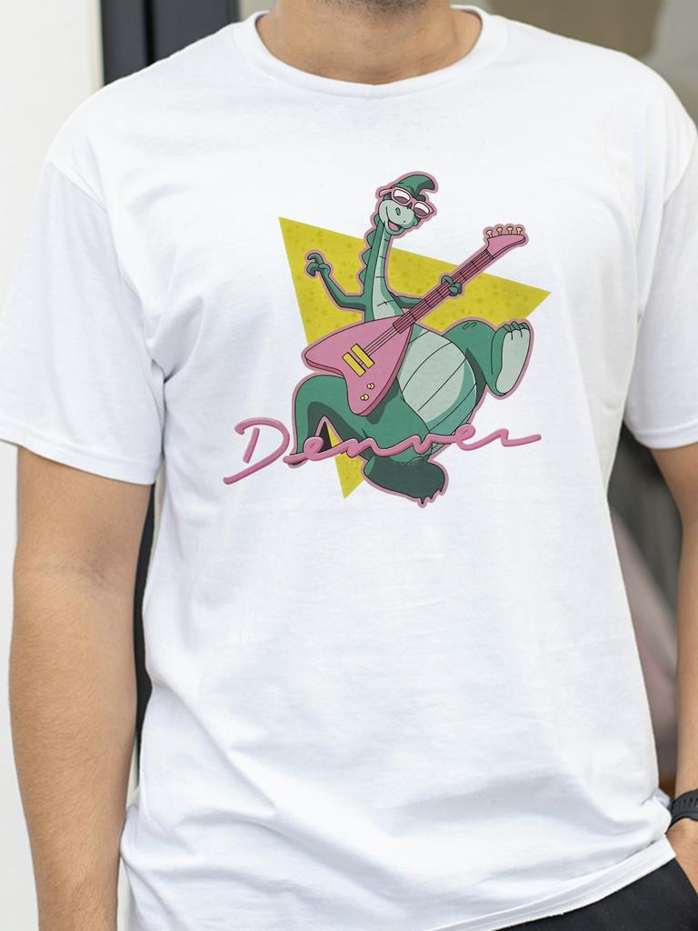 Денвер Последний Динозавр Джереми Мультфильмы Футболка Меньше Индивидуальности Футболки Мужские Харадзюку Уличная Одежда Новый Тренд Футболки