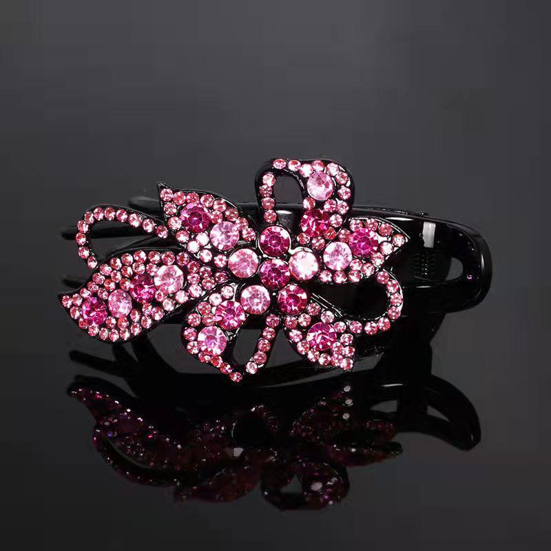 Корейская заколка-уточка со стразами для женщин