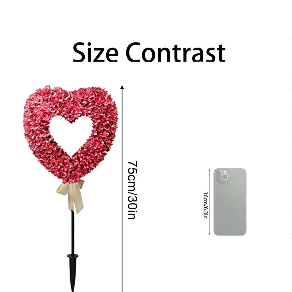 Шарпиар из самшита в форме сердца с бантом сверху