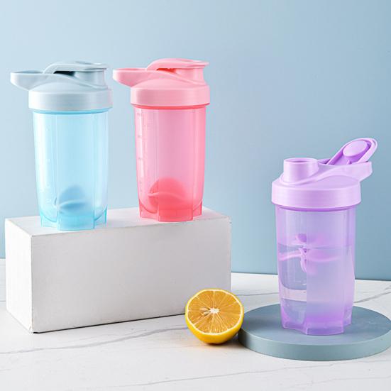 1 Set 400ML Water Cup Leak-Proof Portable Shaker Bottle High-temperature Resistant Shaker Cup for Drinks Milk