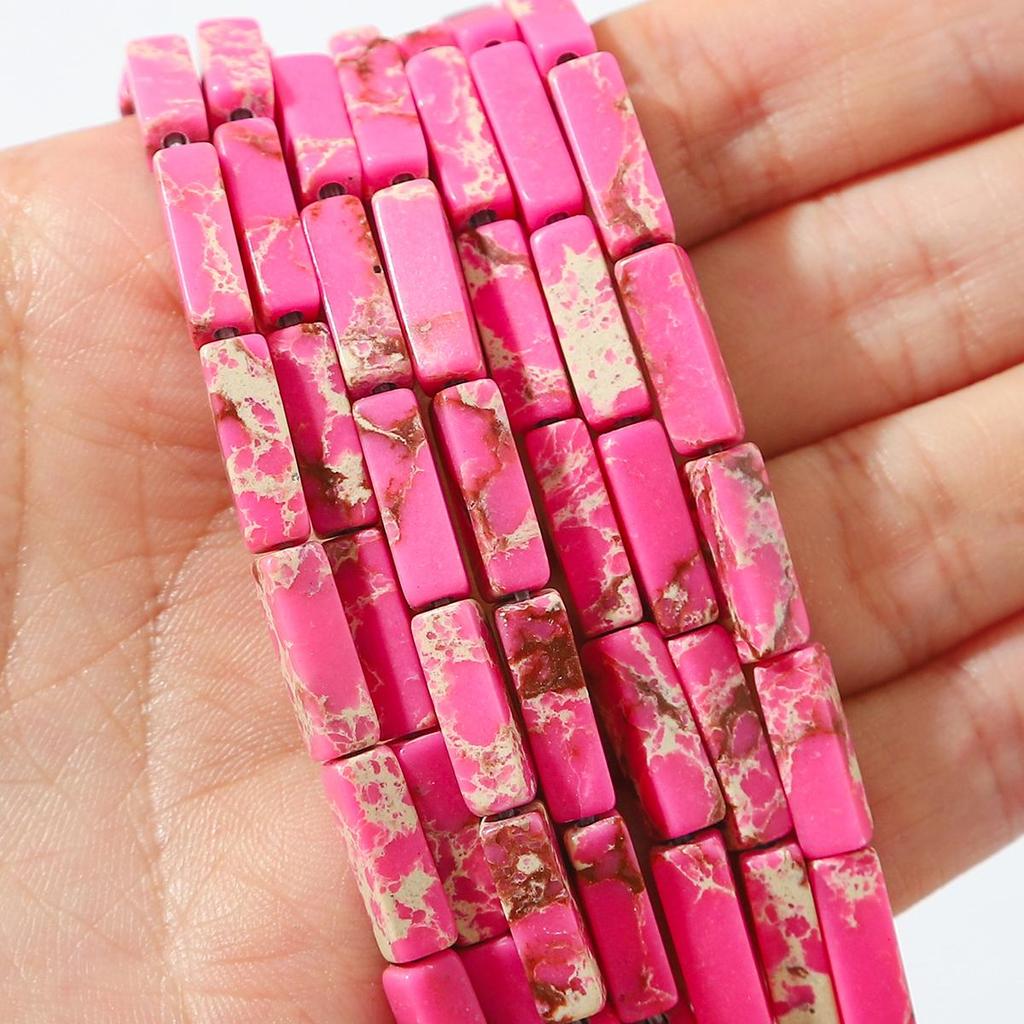 30 шт. Бусины из натурального камня, квадратные бусины-трубочки, агат, тигровый глаз, аметист, разделительные бусины для изготовления украшений, DIY браслет, ожерелье, серьги (40см)