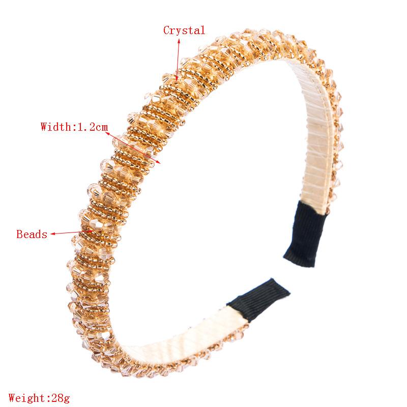 Women's Hairband Simple Hand Made Crystal Face Wash Headwear Chic Hair Hoop