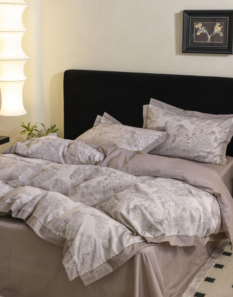 Американский ретро фланелевый постельный комплект из 4 предметов из 100% хлопка - Мягкий, теплый и приятный для кожи для осени/зимы