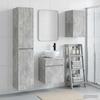 Bathroom Furniture Set 3 pcs Concrete Grey 33 x 34.5 x 160 cm