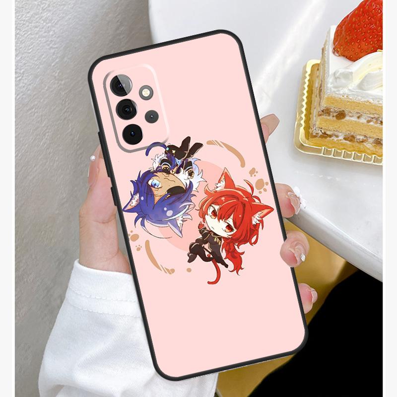Кейс Каэя и Дилюк Genshin Impact Для Samsung Galaxy A53 A33 A23 A13 A15 A25 A35 A55 A54 A34 A14 A51 A12 A32 A52 Чехол