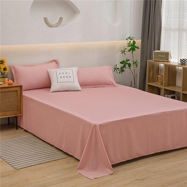 Soft Cotton Sheet Anti Dust Mite Mattress Cover Anti-Bacteria Flat Sheets Pure Color Bed Sheets Simple and Thickened Skin Friendly Double Bed