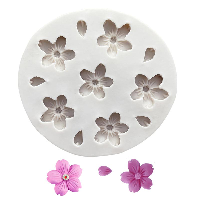 1 шт. 6 отверстий вишневые цветы силиконовая форма сахар шоколад DIY инструменты для украшения