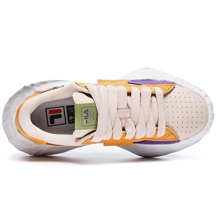 Mihara Yasuhiro X Fila FM-20 Кожаные Кроссовки на Толстой Подошве Повседневные Низкие Кроссовки Женские кроссовки Белый Желтый Фиолетовый F12W234207FWG