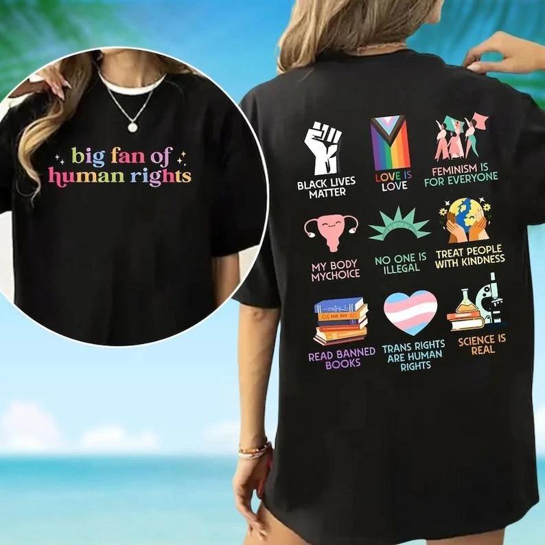 100% Cotton Big Fan Of Human Rights Shirt, FDT Shirt, Human Rights Shirt