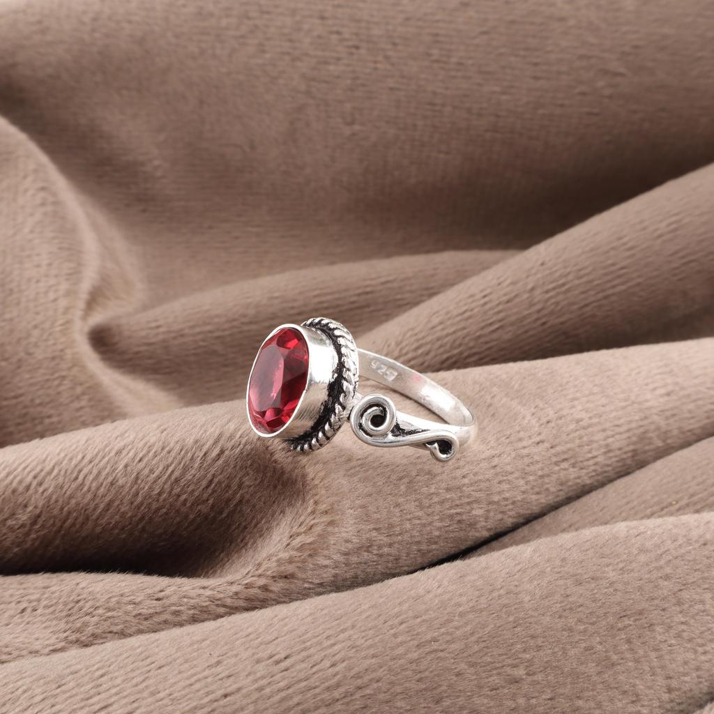 Кольцо с розовым турмалином, Ювелирное изделие с драгоценным камнем, Кольцо из стерлингового серебра 925 пробы, Ювелирное изделие ручной работы, Кольцо с камнем-талисманом, Подарок для нее