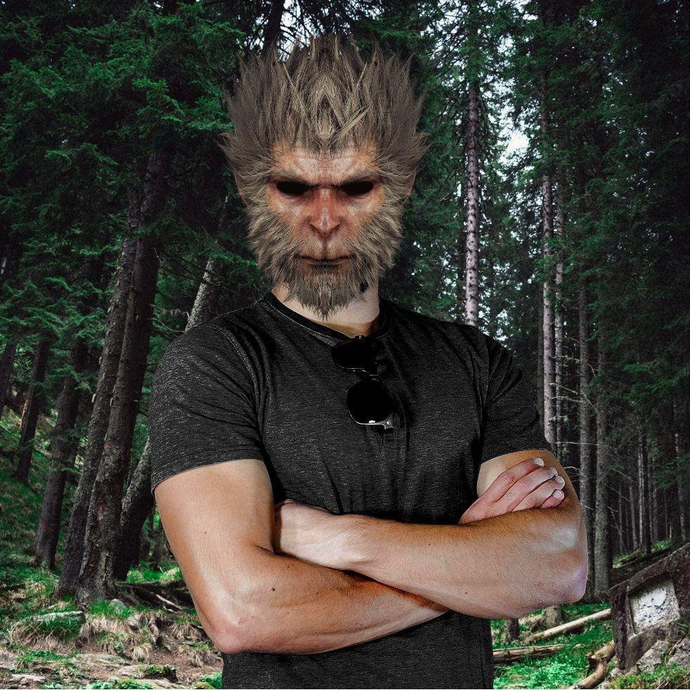 Unique Black Myth Wukong Mask Playful Monkey Headpiece For Halloween Cosplay Events