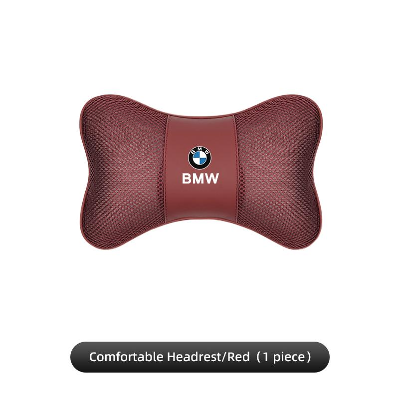 BMW Car Headrest Ice Silk Pillowcase Memory Foam Pillow Auto sticker For E46 E70 E36 F30 50th F40 X2 E87 X7 E91 X3 X1 M F10 E90 KS6