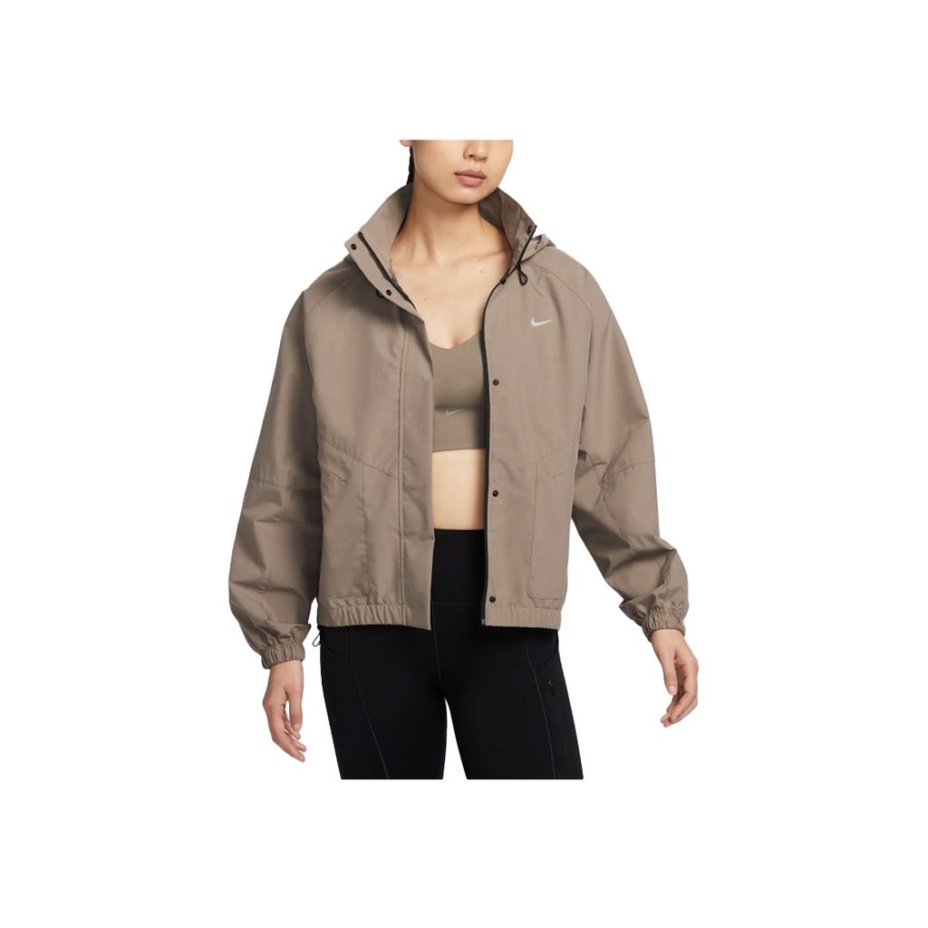 Nike Куртка Swift Sf с капюшоном и застежкой-молнией, с длинным рукавом, женская куртка коричневого цвета FB7493-233
