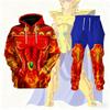 Популярный косплей Аниме Saint Seiya с принтом толстовки и брюки комплекты 3D Уличный Харадзюку спортивные костюмы комплекты Мужской спортивный беговой комплект