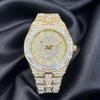 Sell Gold Ice Watch For Men Fashion Brand MISSFOX Hip Hop Full Diamond Luxury Jewelry Quartz Wristwatch Man New