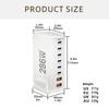 Многопортовая зарядная станция с выходной мощностью 286 Вт, 6 USB C и 2 USB-слота, настольный держатель-подставка для зарядки планшетов и телефонов