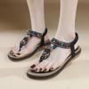 New 2024 Pinch Rhinestone Sandals Women's Comfort Sandals SKT