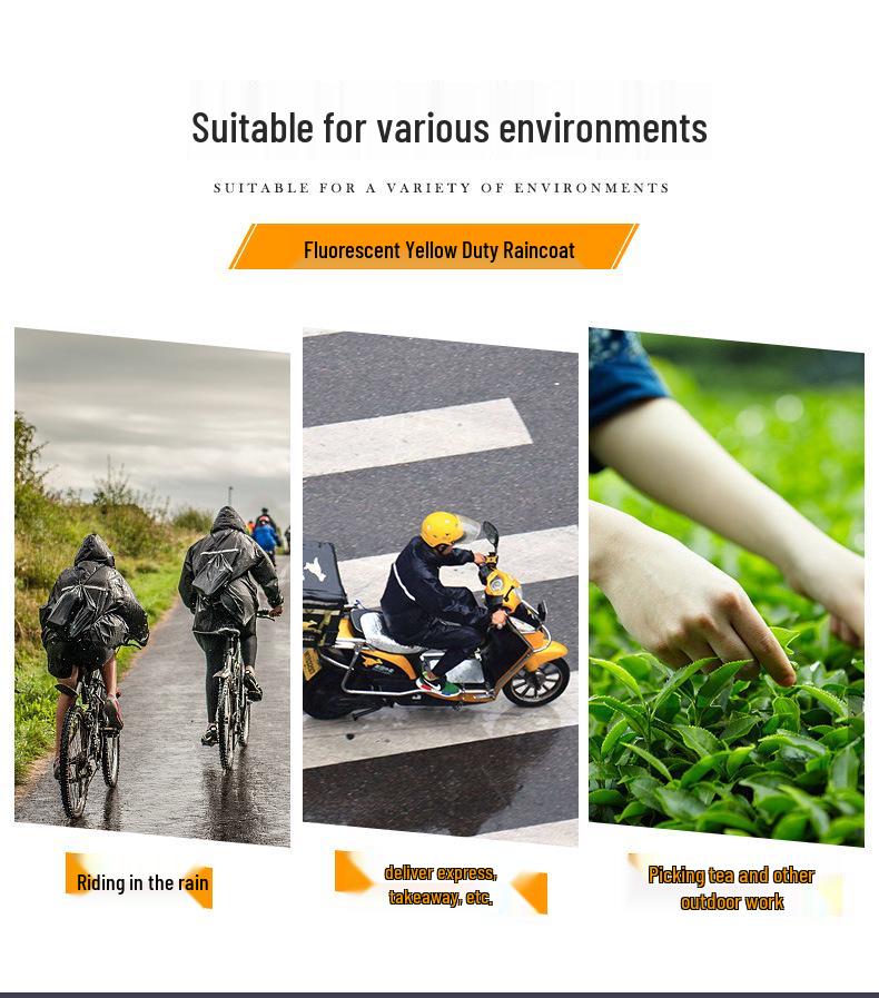 Комплект дождевика и брюк из ткани Оксфорд 300D с ПУ-покрытием и светоотражающими элементами - Водонепроницаемый и сверхпрочный для использования на открытом воздухе