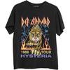 Rock Off Официально лицензированные товары Def Leppard Hysteria 88 Футболка Черная