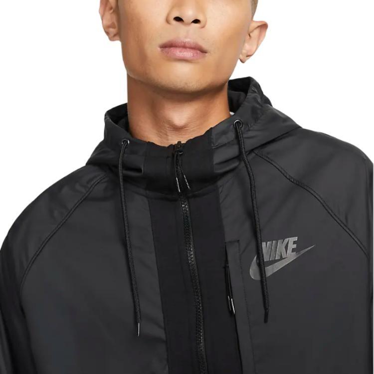 Nike Куртки Мужские Черные С Капюшоном Умеренные Другие DD4897-010