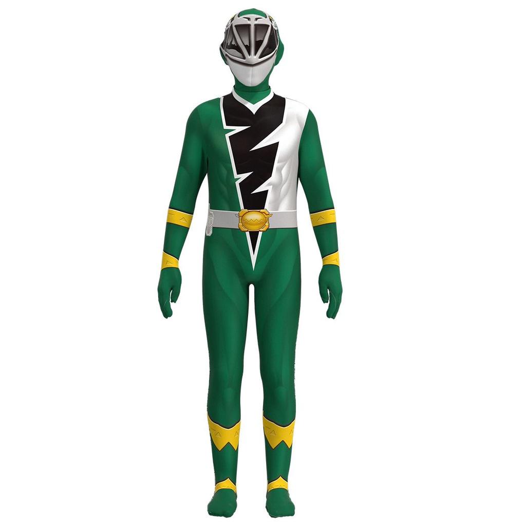 Red Green And Blue Kishiryu Sentai Ryusoulger Jumpsuit For Kids' Cosplay