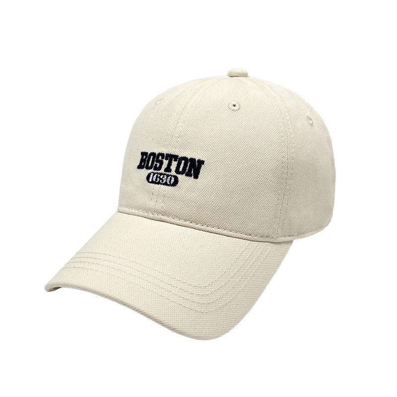 "Autumn Korean Style Embroidered Baseball Cap for Women & Men with Large Head Circumference"