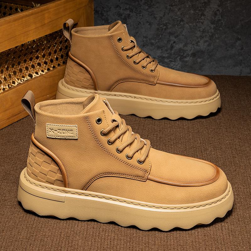 Мужские кожаные ботинки Мартин универсальные европейские мужские туфли британские ботинки Мартин из коровьей кожи первого слоя нишевые повседневные кожаные ботинки мужские