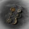 Винтажные серьги-подвески Free People с лицом, солнцем и луной, женский креативный дизайн, асимметричные серьги, праздничная ретро-бижутерия