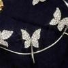1Pc Clip Earring Butterfly Rhinestone Jewelry Temperament Delicate Ear Cuff for Wedding