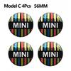 4Pcs Car Wheel Hub Center Metal Decals Sticker Accessories For Mini Cooper JCW Works F54 F55 F56 F57 F60 R50 R52 R53 R55 R56 R57 vhdsg88