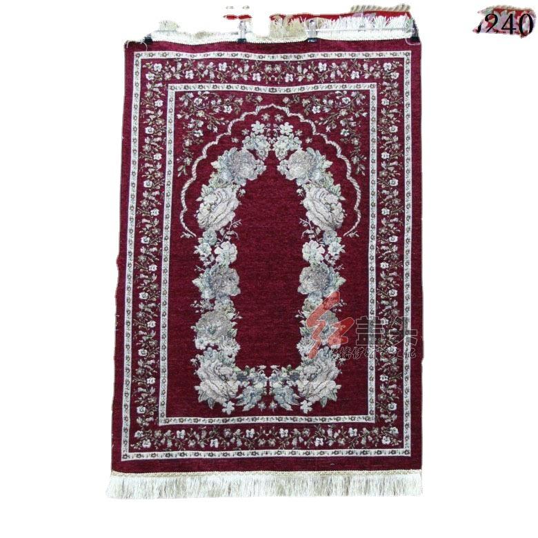 70*110 см Мусульманский Исламский Коврик для Молитвы Ковер Матрас Коврик для Коленопреклонения из Полиэстера с Винтажным Узором и Кисточками Ковры на Курбан-Байрам Декор для Домашней Гостиной