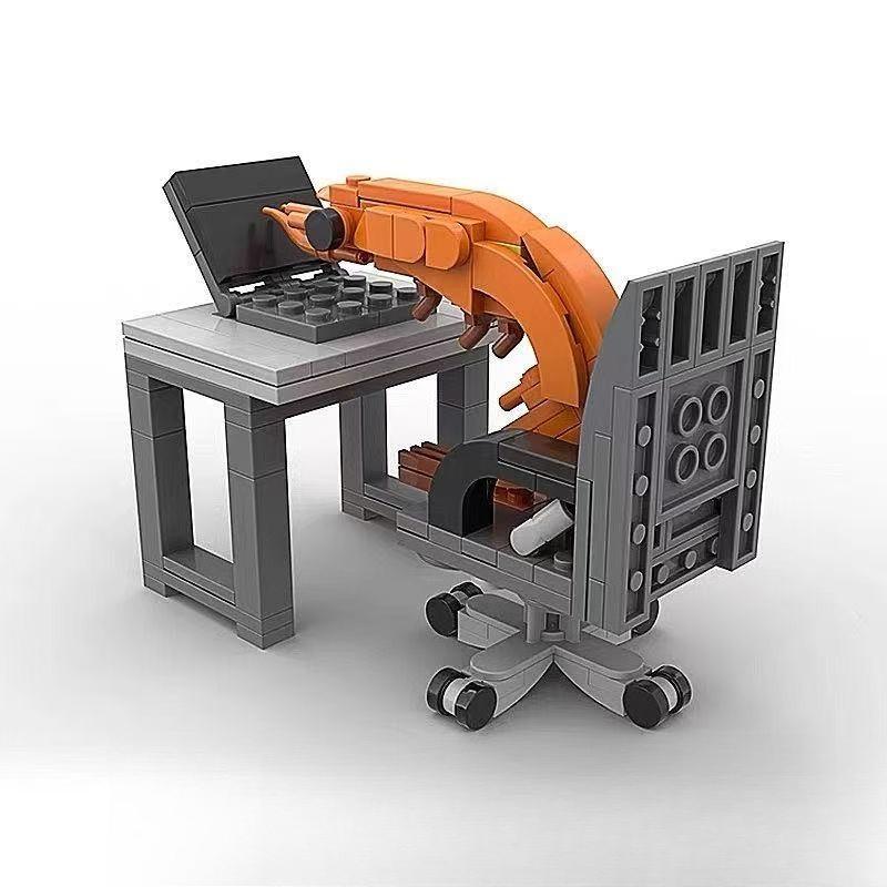 2025 Новые MOC Фигурки Модели Креветок Конструктор Креативный Взрослый Офисный Стол Прикол Пазл Сборка Кирпичик Орнамент Игрушки