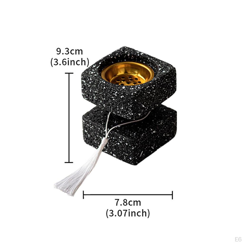 Burner Holder Table Centerpiece Compact Resin Fragrance Censer for SPA Meditation Tea Room Bedroom
