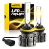 AUXITO 2Pcs H27W/1 880 LED Bulbs Fog Lights Yellow White H16 5202 H11 H8 H10 LED Fog Driving Lamp for Lada Vesta Skoda BMW