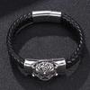 Панк-мужские браслеты-демоны, черный кожаный браслет, мужские подвески, модные браслеты, подарок
