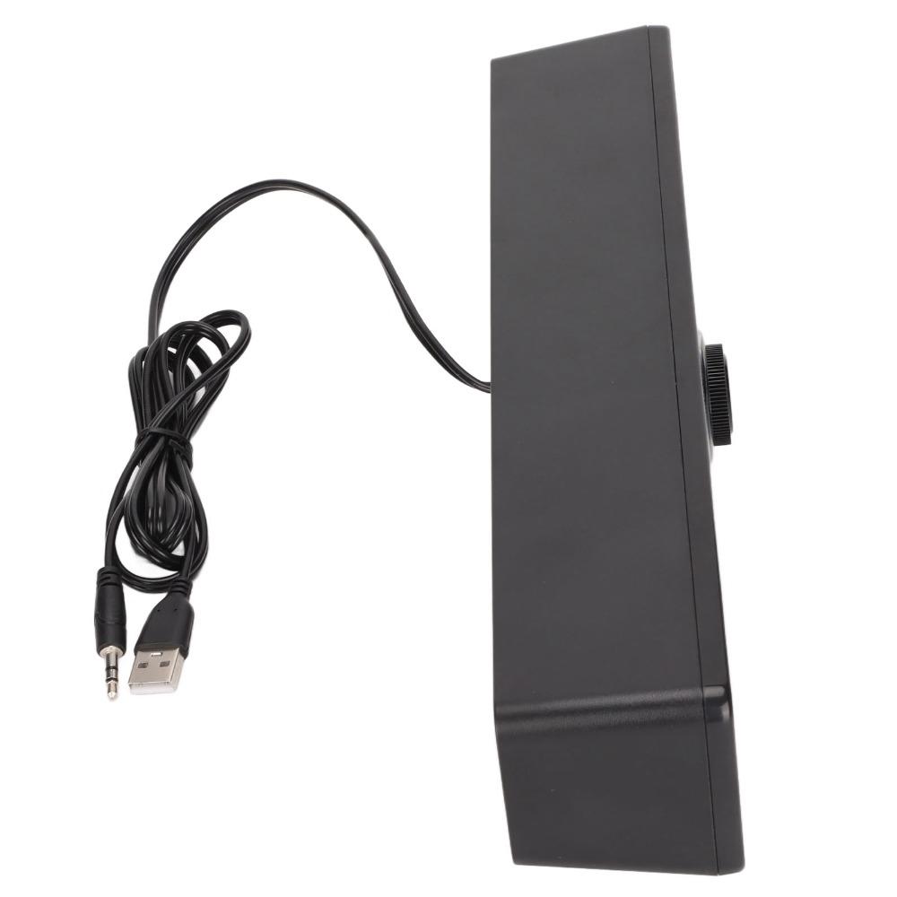 3.5mm Input Computer Speaker with Volume Control Soundbar Desk Audio Double Horns PC Use