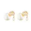 Dior Tribales Gold Metal Resin Crystal Earrings Women Earrings E1732TRICY-D301